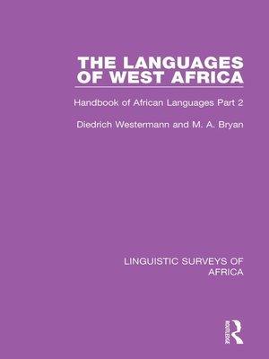 cover image of The Languages of West Africa